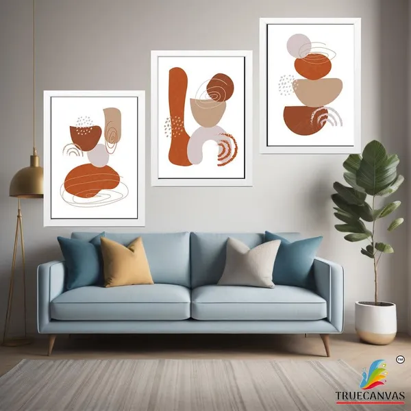 White__Abstract_Hd_Print_Painting_Set_Of_3_With_Frame_|_For_Home,_Living_Room_Gallery_&_Office,_White_Frame,_Size_-_13.50_X_19.50_Inch,_Sf384