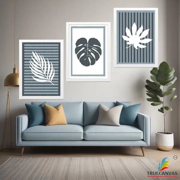 White__Abstract_Hd_Print_Painting_Set_Of_3_With_Frame_|_For_Home,_Living_Room_Gallery_&_Office,_White_Frame,_Size_-_13.50_X_19.50_Inch,_Sf385