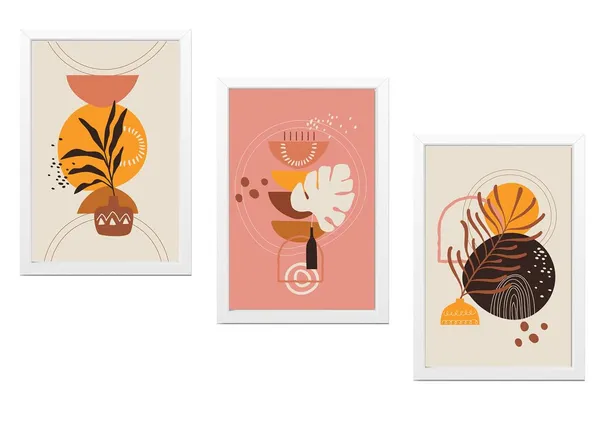 White__Abstract_Hd_Print_Painting_Set_Of_3_With_Frame_|_For_Home,_Living_Room_Gallery_&_Office,_White_Frame,_Size_-_13.50_X_19.50_Inch,_Sf388