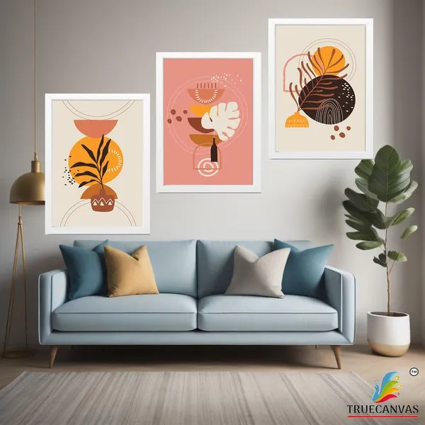 White__Abstract_Hd_Print_Painting_Set_Of_3_With_Frame_|_For_Home,_Living_Room_Gallery_&_Office,_White_Frame,_Size_-_13.50_X_19.50_Inch,_Sf388
