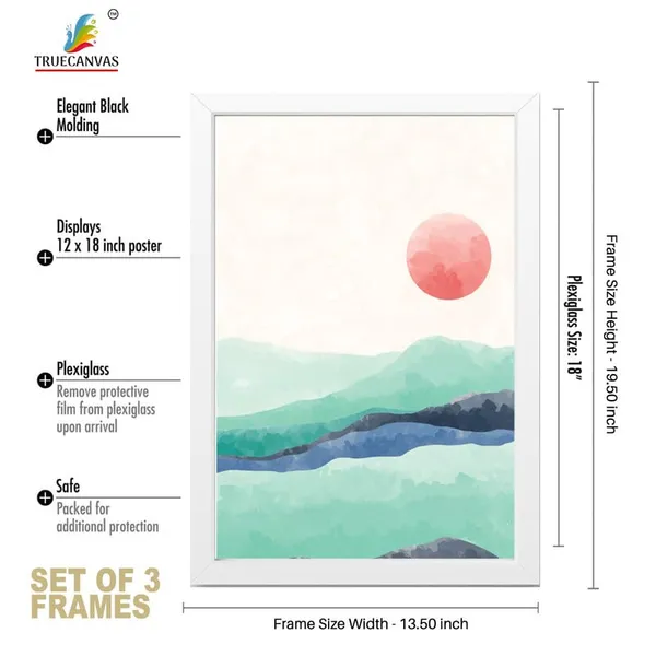White__Abstract_Hd_Print_Painting_Set_Of_3_With_Frame_|_For_Home,_Living_Room_Gallery_&_Office,_White_Frame,_Size_-_13.50_X_19.50_Inch,_Sf390