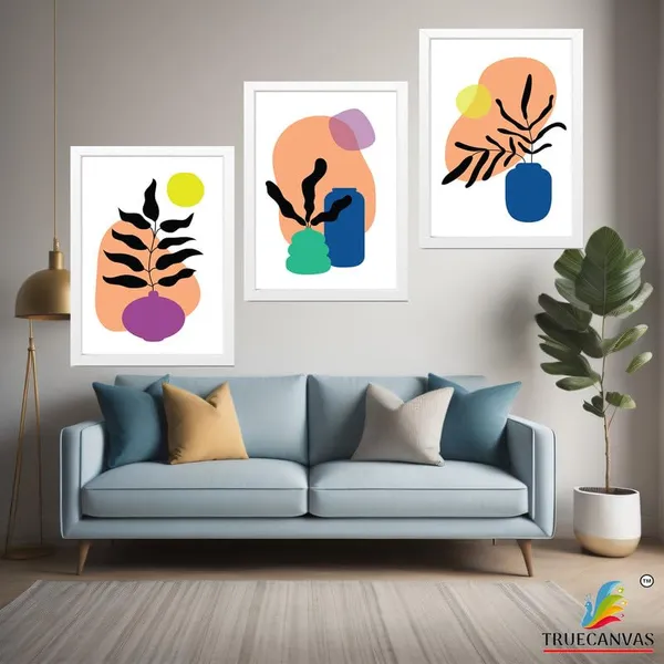 White__Abstract_Hd_Print_Painting_Set_Of_3_With_Frame_|_For_Home,_Living_Room_Gallery_&_Office,_White_Frame,_Size_-_13.50_X_19.50_Inch,_Sf391