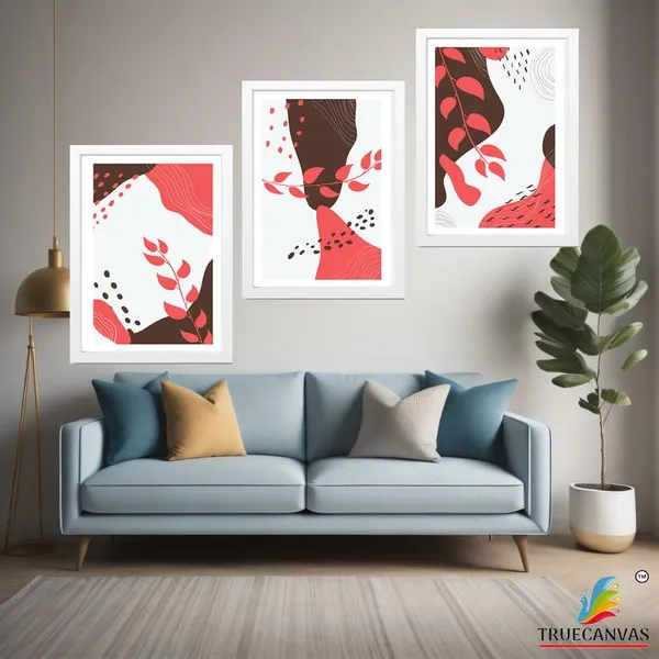 White__Abstract_Hd_Print_Painting_Set_Of_3_With_Frame_|_For_Home,_Living_Room_Gallery_&_Office,_White_Frame,_Size_-_13.50_X_19.50_Inch,_Sf396