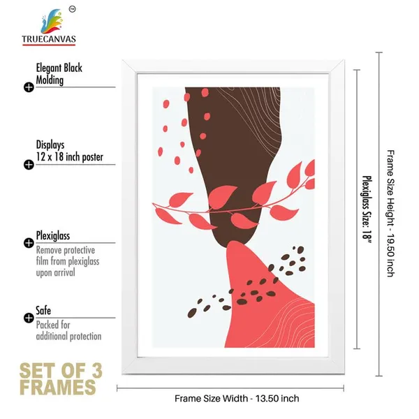 White__Abstract_Hd_Print_Painting_Set_Of_3_With_Frame_|_For_Home,_Living_Room_Gallery_&_Office,_White_Frame,_Size_-_13.50_X_19.50_Inch,_Sf396