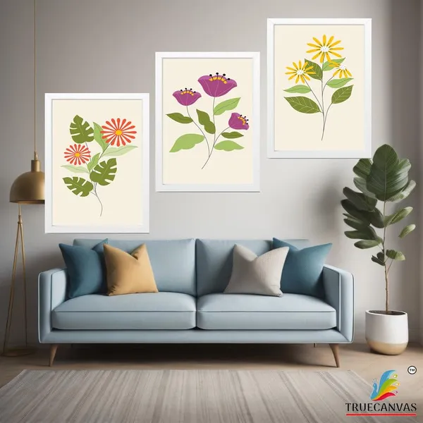 White__Abstract_Hd_Print_Painting_Set_Of_3_With_Frame_|_For_Home,_Living_Room_Gallery_&_Office,_White_Frame,_Size_-_13.50_X_19.50_Inch,_Sf405