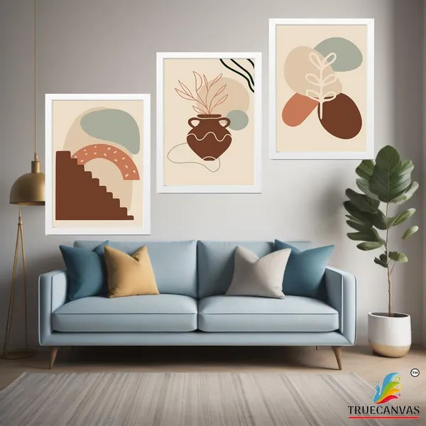 White__Abstract_Hd_Print_Painting_Set_Of_3_With_Frame_|_For_Home,_Living_Room_Gallery_&_Office,_White_Frame,_Size_-_13.50_X_19.50_Inch,_Sf407