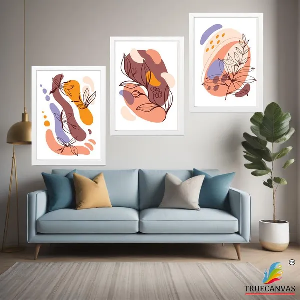 White__Abstract_Hd_Print_Painting_Set_Of_3_With_Frame_|_For_Home,_Living_Room_Gallery_&_Office,_White_Frame,_Size_-_13.50_X_19.50_Inch,_Sf409