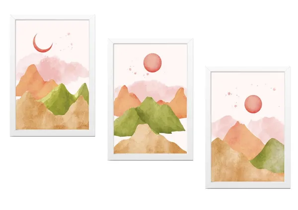 White__Abstract_Hd_Print_Painting_Set_Of_3_With_Frame_|_For_Home,_Living_Room_Gallery_&_Office,_White_Frame,_Size_-_13.50_X_19.50_Inch,_Sf411