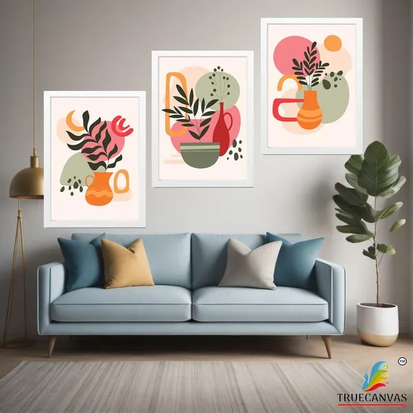 White__Abstract_Hd_Print_Painting_Set_Of_3_With_Frame_|_For_Home,_Living_Room_Gallery_&_Office,_White_Frame,_Size_-_13.50_X_19.50_Inch,_Sf412