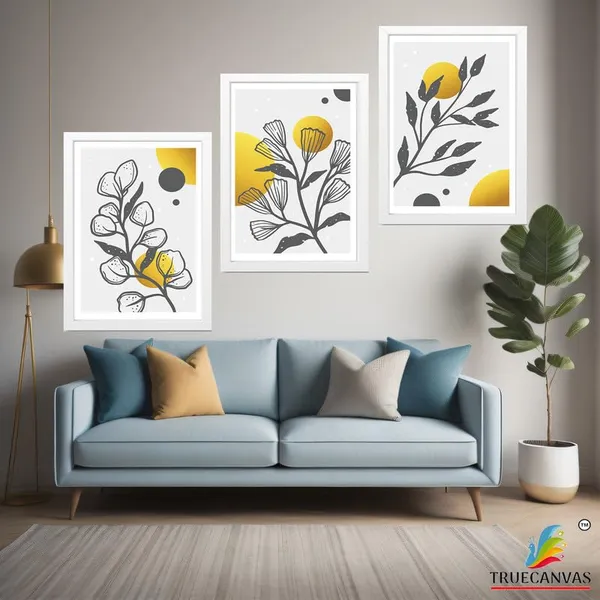 White__Abstract_Hd_Print_Painting_Set_Of_3_With_Frame_|_For_Home,_Living_Room_Gallery_&_Office,_White_Frame,_Size_-_13.50_X_19.50_Inch,_Sf413