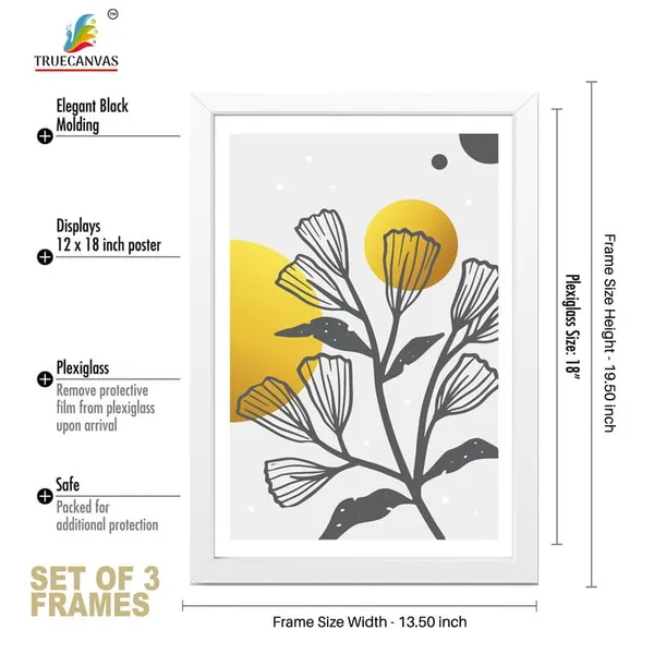White__Abstract_Hd_Print_Painting_Set_Of_3_With_Frame_|_For_Home,_Living_Room_Gallery_&_Office,_White_Frame,_Size_-_13.50_X_19.50_Inch,_Sf413
