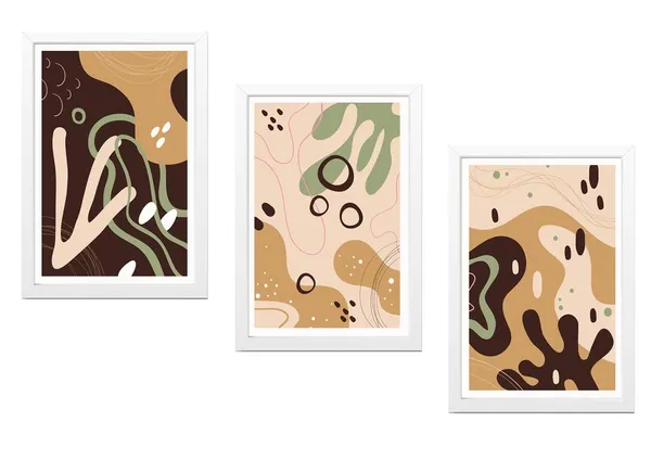 White__Abstract_Hd_Print_Painting_Set_Of_3_With_Frame_|_For_Home,_Living_Room_Gallery_&_Office,_White_Frame,_Size_-_13.50_X_19.50_Inch,_Sf414