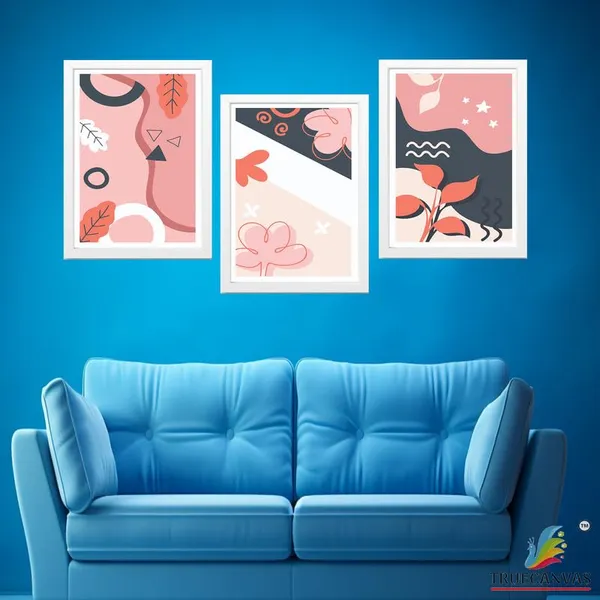 White__Abstract_Hd_Print_Painting_Set_Of_3_With_Frame_|_For_Home,_Living_Room_Gallery_&_Office,_White_Frame,_Size_-_13.50_X_19.50_Inch,_Sf417