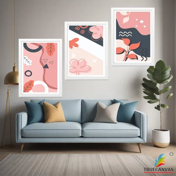 White__Abstract_Hd_Print_Painting_Set_Of_3_With_Frame_|_For_Home,_Living_Room_Gallery_&_Office,_White_Frame,_Size_-_13.50_X_19.50_Inch,_Sf417