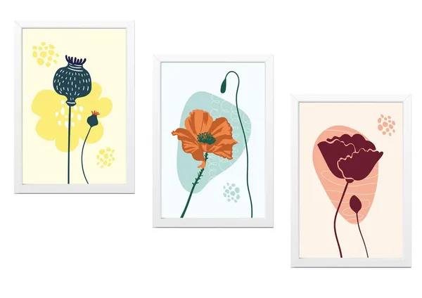 White__Abstract_Hd_Print_Painting_Set_Of_3_With_Frame_|_For_Home,_Living_Room_Gallery_&_Office,_White_Frame,_Size_-_13.50_X_19.50_Inch,_Sf420