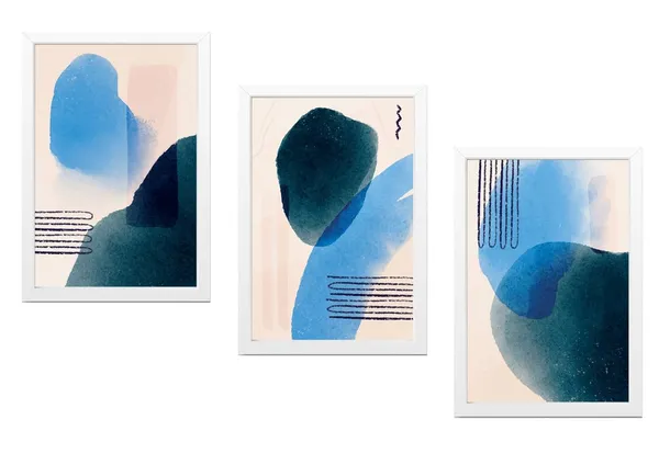 White__Abstract_Hd_Print_Painting_Set_Of_3_With_Frame_|_For_Home,_Living_Room_Gallery_&_Office,_White_Frame,_Size_-_13.50_X_19.50_Inch,_Sf422