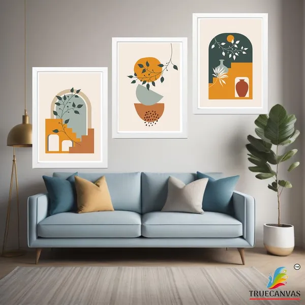 White__Abstract_Hd_Print_Painting_Set_Of_3_With_Frame_|_For_Home,_Living_Room_Gallery_&_Office,_White_Frame,_Size_-_13.50_X_19.50_Inch,_Sf423