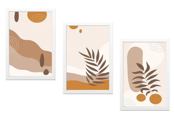 White__Abstract_Hd_Print_Painting_Set_Of_3_With_Frame_|_For_Home,_Living_Room_Gallery_&_Office,_White_Frame,_Size_-_13.50_X_19.50_Inch,_Sf424