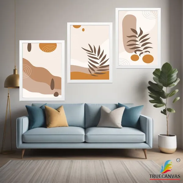 White__Abstract_Hd_Print_Painting_Set_Of_3_With_Frame_|_For_Home,_Living_Room_Gallery_&_Office,_White_Frame,_Size_-_13.50_X_19.50_Inch,_Sf424