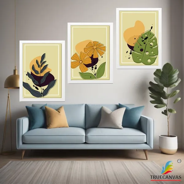 White__Abstract_Hd_Print_Painting_Set_Of_3_With_Frame_|_For_Home,_Living_Room_Gallery_&_Office,_White_Frame,_Size_-_13.50_X_19.50_Inch,_Sf425