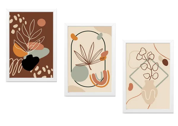 White__Abstract_Hd_Print_Painting_Set_Of_3_With_Frame_|_For_Home,_Living_Room_Gallery_&_Office,_White_Frame,_Size_-_13.50_X_19.50_Inch,_Sf431