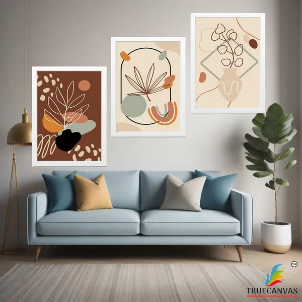 White__Abstract_Hd_Print_Painting_Set_Of_3_With_Frame_|_For_Home,_Living_Room_Gallery_&_Office,_White_Frame,_Size_-_13.50_X_19.50_Inch,_Sf431