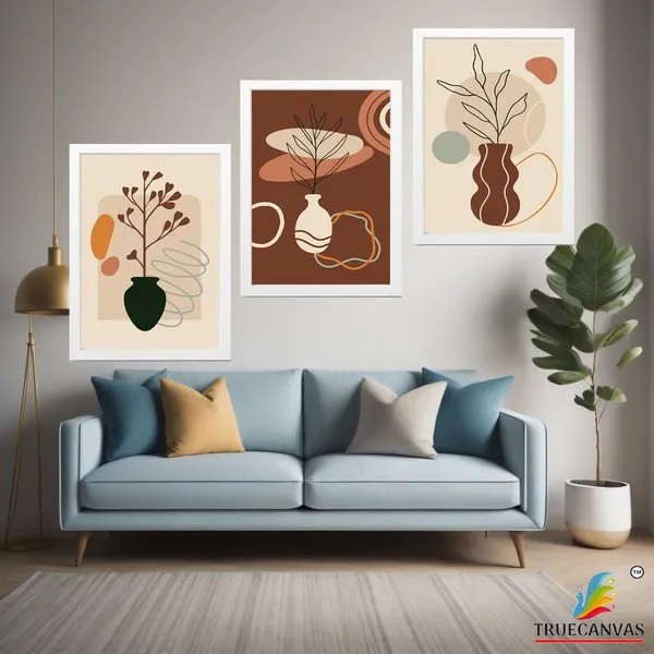 White__Abstract_Hd_Print_Painting_Set_Of_3_With_Frame_|_For_Home,_Living_Room_Gallery_&_Office,_White_Frame,_Size_-_13.50_X_19.50_Inch,_Sf432