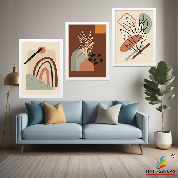 White__Abstract_Hd_Print_Painting_Set_Of_3_With_Frame_|_For_Home,_Living_Room_Gallery_&_Office,_White_Frame,_Size_-_13.50_X_19.50_Inch,_Sf433