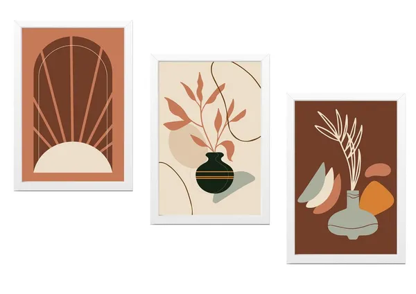 White__Abstract_Hd_Print_Painting_Set_Of_3_With_Frame_|_For_Home,_Living_Room_Gallery_&_Office,_White_Frame,_Size_-_13.50_X_19.50_Inch,_Sf434
