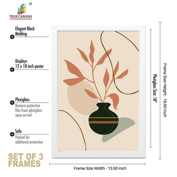 White__Abstract_Hd_Print_Painting_Set_Of_3_With_Frame_|_For_Home,_Living_Room_Gallery_&_Office,_White_Frame,_Size_-_13.50_X_19.50_Inch,_Sf434