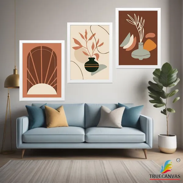 White__Abstract_Hd_Print_Painting_Set_Of_3_With_Frame_|_For_Home,_Living_Room_Gallery_&_Office,_White_Frame,_Size_-_13.50_X_19.50_Inch,_Sf434