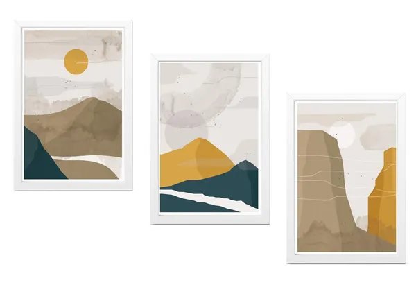 White__Abstract_Hd_Print_Painting_Set_Of_3_With_Frame_|_For_Home,_Living_Room_Gallery_&_Office,_White_Frame,_Size_-_13.50_X_19.50_Inch,_Sf435