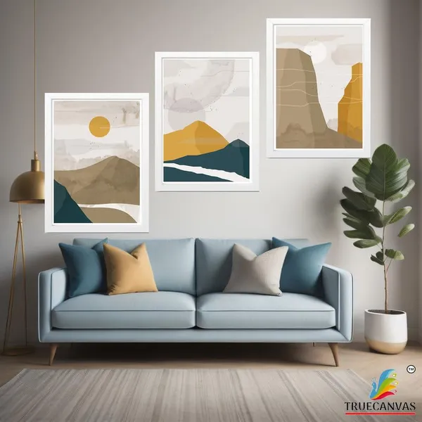 White__Abstract_Hd_Print_Painting_Set_Of_3_With_Frame_|_For_Home,_Living_Room_Gallery_&_Office,_White_Frame,_Size_-_13.50_X_19.50_Inch,_Sf435