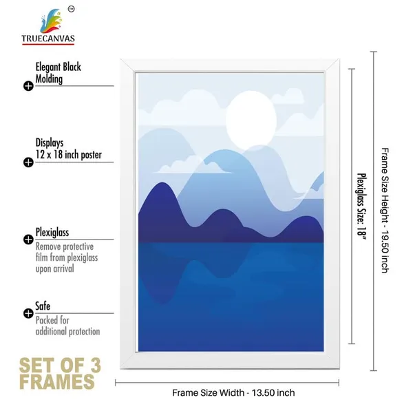 White__Abstract_Hd_Print_Painting_Set_Of_3_With_Frame_|_For_Home,_Living_Room_Gallery_&_Office,_White_Frame,_Size_-_13.50_X_19.50_Inch,_Sf436