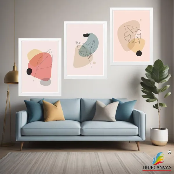 White__Abstract_Hd_Print_Painting_Set_Of_3_With_Frame_|_For_Home,_Living_Room_Gallery_&_Office,_White_Frame,_Size_-_13.50_X_19.50_Inch,_Sf437