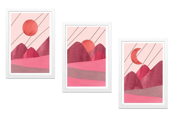 White__Abstract_Hd_Print_Painting_Set_Of_3_With_Frame_|_For_Home,_Living_Room_Gallery_&_Office,_White_Frame,_Size_-_13.50_X_19.50_Inch,_Sf439