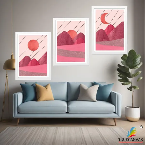 White__Abstract_Hd_Print_Painting_Set_Of_3_With_Frame_|_For_Home,_Living_Room_Gallery_&_Office,_White_Frame,_Size_-_13.50_X_19.50_Inch,_Sf439