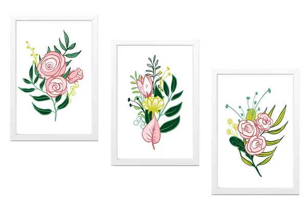 White__Abstract_Hd_Print_Painting_Set_Of_3_With_Frame_|_For_Home,_Living_Room_Gallery_&_Office,_White_Frame,_Size_-_13.50_X_19.50_Inch,_Sf440