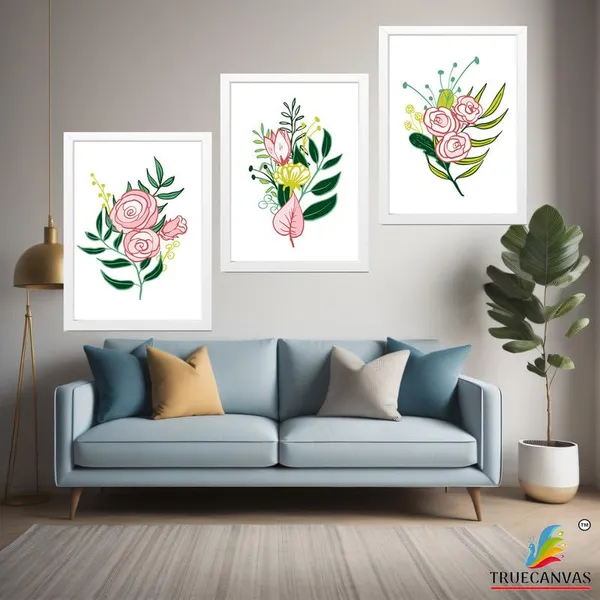 White__Abstract_Hd_Print_Painting_Set_Of_3_With_Frame_|_For_Home,_Living_Room_Gallery_&_Office,_White_Frame,_Size_-_13.50_X_19.50_Inch,_Sf440