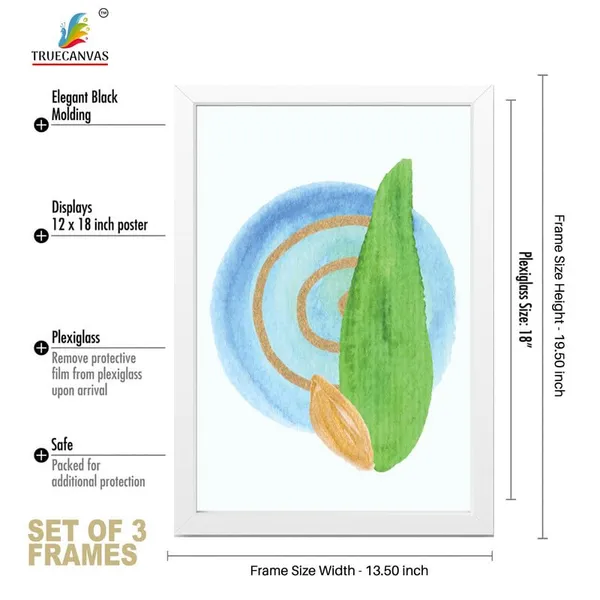 White__Abstract_Hd_Print_Painting_Set_Of_3_With_Frame_|_For_Home,_Living_Room_Gallery_&_Office,_White_Frame,_Size_-_13.50_X_19.50_Inch,_Sf441