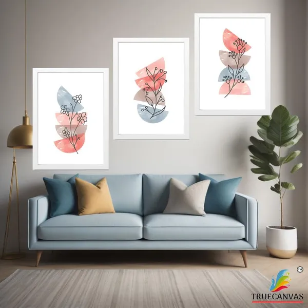 White__Abstract_Hd_Print_Painting_Set_Of_3_With_Frame_|_For_Home,_Living_Room_Gallery_&_Office,_White_Frame,_Size_-_13.50_X_19.50_Inch,_Sf442