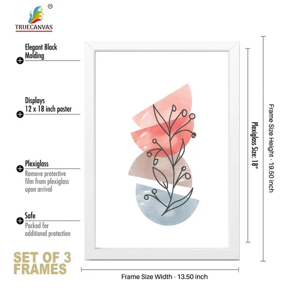 White__Abstract_Hd_Print_Painting_Set_Of_3_With_Frame_|_For_Home,_Living_Room_Gallery_&_Office,_White_Frame,_Size_-_13.50_X_19.50_Inch,_Sf442