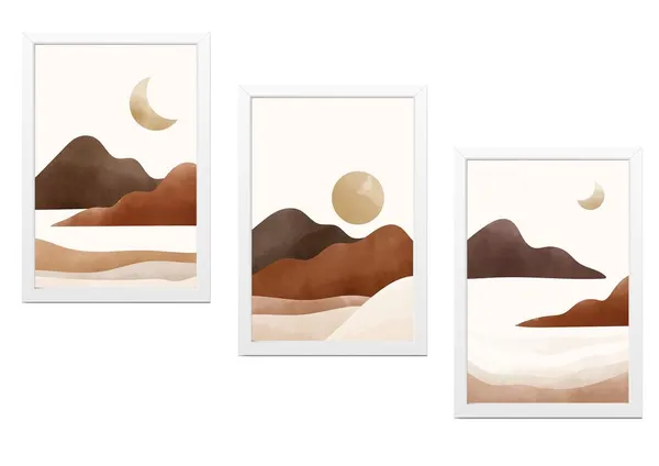 White__Abstract_Hd_Print_Painting_Set_Of_3_With_Frame_|_For_Home,_Living_Room_Gallery_&_Office,_White_Frame,_Size_-_13.50_X_19.50_Inch,_Sf443