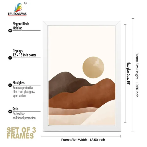 White__Abstract_Hd_Print_Painting_Set_Of_3_With_Frame_|_For_Home,_Living_Room_Gallery_&_Office,_White_Frame,_Size_-_13.50_X_19.50_Inch,_Sf443