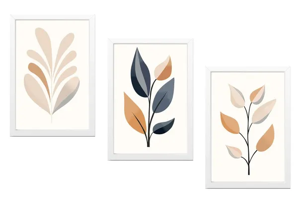 White__Abstract_Hd_Print_Painting_Set_Of_3_With_Frame_|_For_Home,_Living_Room_Gallery_&_Office,_White_Frame,_Size_-_13.50_X_19.50_Inch,_Sf444