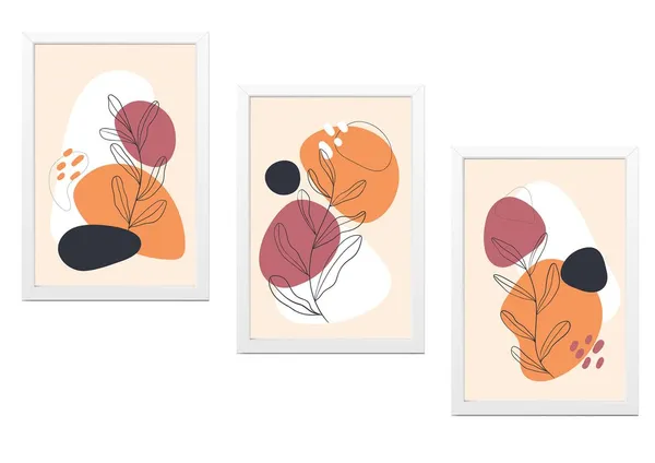 White__Abstract_Hd_Print_Painting_Set_Of_3_With_Frame_|_For_Home,_Living_Room_Gallery_&_Office,_White_Frame,_Size_-_13.50_X_19.50_Inch,_Sf445
