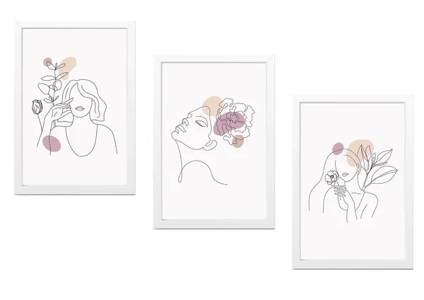 White__Abstract_Hd_Print_Painting_Set_Of_3_With_Frame_|_For_Home,_Living_Room_Gallery_&_Office,_White_Frame,_Size_-_13.50_X_19.50_Inch,_Sf453