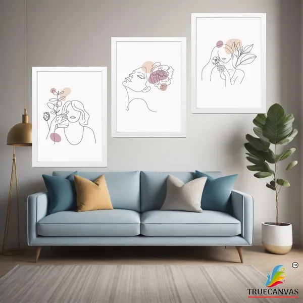 White__Abstract_Hd_Print_Painting_Set_Of_3_With_Frame_|_For_Home,_Living_Room_Gallery_&_Office,_White_Frame,_Size_-_13.50_X_19.50_Inch,_Sf453