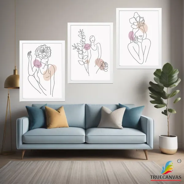 White__Abstract_Hd_Print_Painting_Set_Of_3_With_Frame_|_For_Home,_Living_Room_Gallery_&_Office,_White_Frame,_Size_-_13.50_X_19.50_Inch,_Sf454