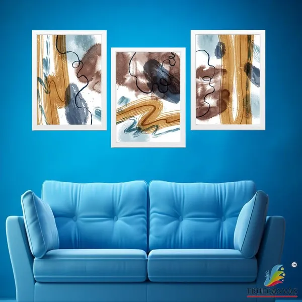 White__Abstract_Hd_Print_Painting_Set_Of_3_With_Frame_|_For_Home,_Living_Room_Gallery_&_Office,_White_Frame,_Size_-_13.50_X_19.50_Inch,_Sf455